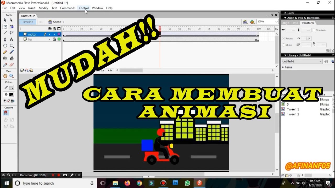 Cara Membuat ANIMASI Menggunakan Aplikasi Adobe Flash Ll Untuk Pemula ...