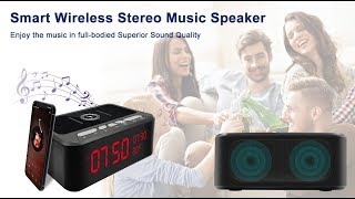 Footage Video of Wireless Charger Bluetooth Speaker WiFi Hidden Clock Camera