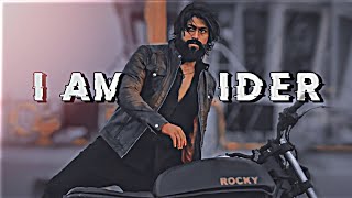 I Am A Rider 💥Ft. Rocky Bhai Edit | Rocky Bhai Car 🚘 Chasing Sense Edit🌠 | K.G.F Chapter 2- Edit |