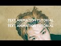 text animation transitions || after effects tutorial