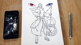 How to Draw Obito Uchiha (Full Body) | Drawing Obito Full Body | Anime Drawing Easy - Naruto