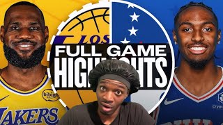 EAGLES MOTIVATED SIXERS!! | LAKERS at 76ERS | FULL GAME HIGHLIGHTS | January 28, 2025 | (REACTION!)