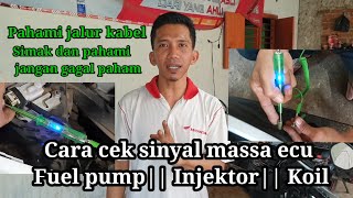 Cara cek sinyal massa ecu #fuelpump#injektor#koil@Yudikakakeke