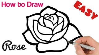 How to Draw a Rose Easy Art Tutorial for Beginners