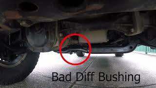 Hummer H3 - Bad Front diff bushing vs Good bushing - Clunking noise!