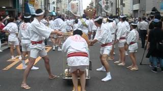 荒川新開太鼓　天王祭　2015.6.6　追い打ち太鼓　F・O・中1