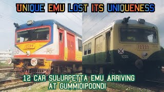 Uniqueness gone for Unique Emu....Chennai Central - Sulurpetta 12 Car Emu Arriving at Gummidipoondi