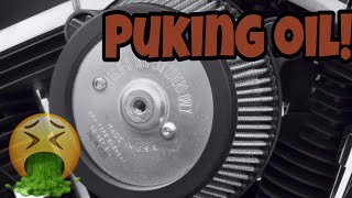 Harley Davidson air cleaner LEAKING OIL