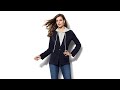 IMAN Runway Chic Twill Blazer with Removable Hoodie