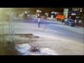 gujarat man gets hit by out of control dumper watch shocking cctv footage oneindia news