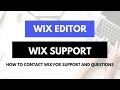 WIX Website - How To Contact Online Support / Contact WIX