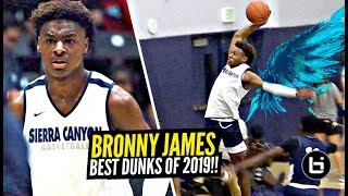 Bronny James BEST 9th Grade Dunks! You Wont BELIEVE How Much Bronnys BOUNCE IMPROVED From 2018 to 19