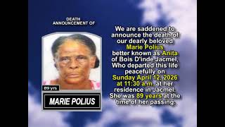 Marie Polius ~ Short Obituary