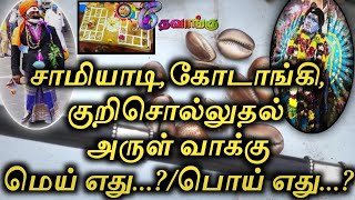 குறி சொல்வது / சாமியாடி / பிரசன்னம்