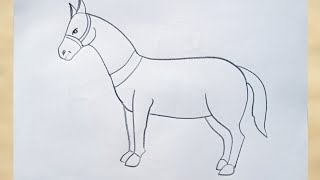 how to draw horse drawing easy step by step@Kids Drawing Talent