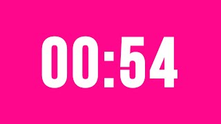 54 Second Countdown Timer No Music With Alarm Clock At The End