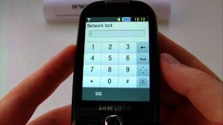 Samsung Corby GT-S3650 Unlock \u0026 input / enter code.AVI