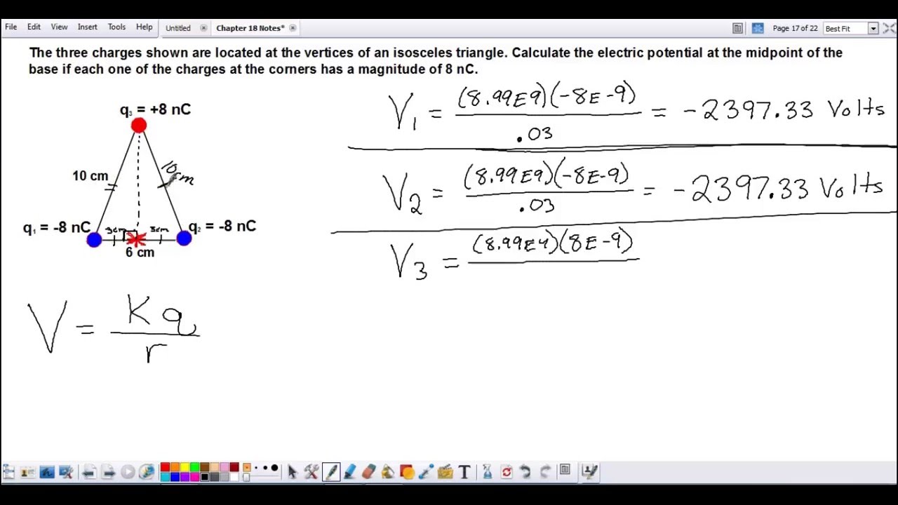 Electric Potential Problem Youtube