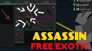 How To Get A Free Exotic Knife In Roblox Assassin - 