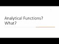 Window Analytic Function in SQL | Analytical Function in Oracle | Analytical Function practice