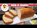 EL BUDIN DE BANANAS MAS ESPONJOSO  sin manteca en 1 paso