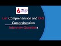 List Comprehension and Dict Comprehension Interview Questions