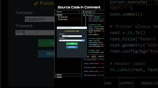 Modern Tkinter Login System - Python GUI 🔥 | SQLite Database Integration