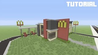 Minecraft Tutorial: How To Build McDonalds w/ Drive Thru (Restaurant)