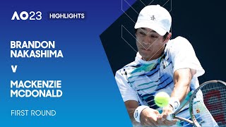 Brandon Nakashima v Mackenzie McDonald Highlights | Australian Open 2023 First Round