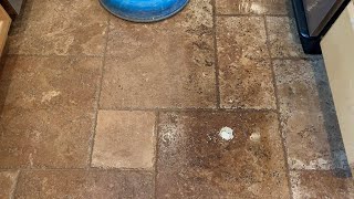 How Professionals clean travertine floor!