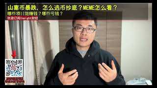 山寨币暴跌，怎么选币抄底？MEME怎么看？哪些项目能赚钱？哪些亏钱？