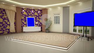 Virtual Set Green Screen 4K TALK 01