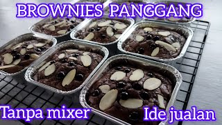 BROWNIES PANGGANG TANPA MIXER  , NYOKLAT, LEMBUT, DAN ENAK BANGET ll 100% Anti gagal