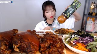 족발은 역시 통족발이쥬 만화고기,막국수 먹방 Korean mukbang eating show