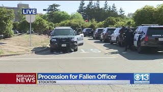 Officers Gather For Procession For Ofc. Jimmy Inn