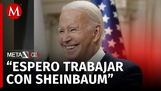 Joe Biden felicita a Claudia Sheinbaum por su victoria en las elecciones de México