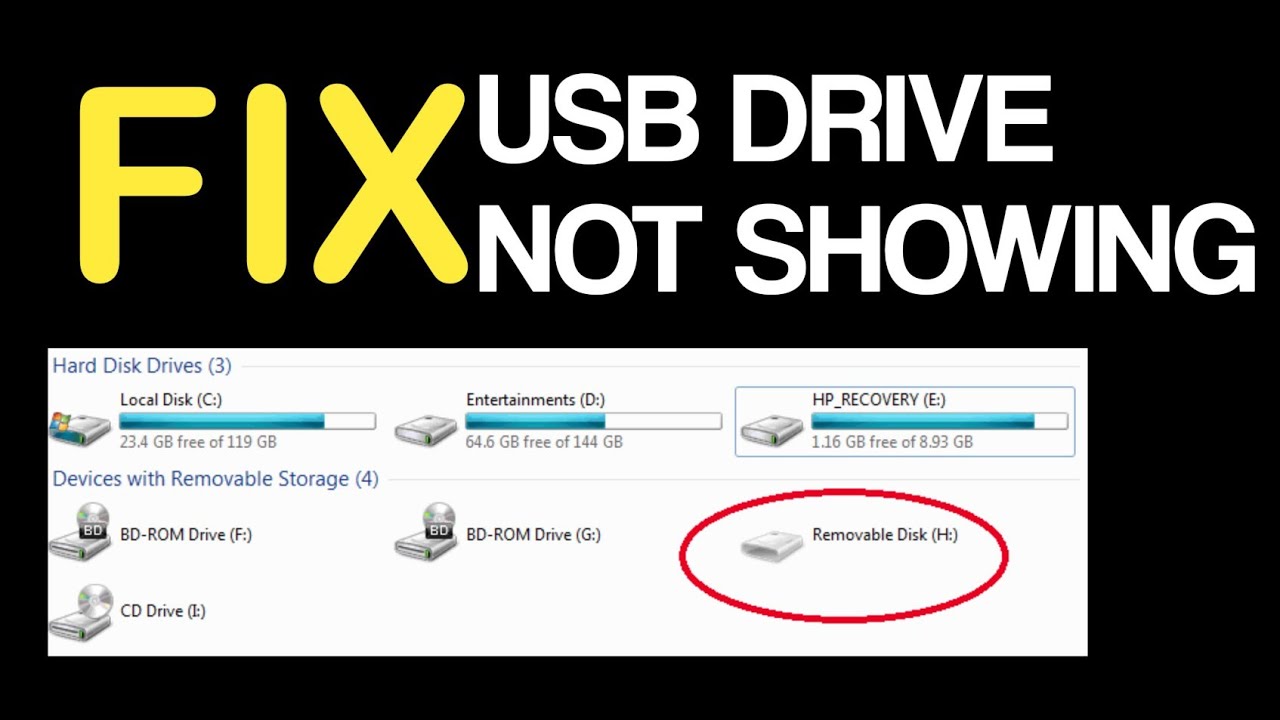 Windows 10 USB Drive Not Showing Up FIX In 2Min | EASY Tutorial By ...