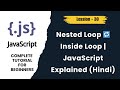 JavaScript Nested Loop Explained | Loop Inside Loop | Hindi Tutorial - lession 30