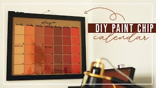 Easy DIY Paint Chip Dry Erase Calendar!