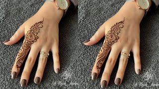 Best one finger mehndi design || simple and easy fingers mehndi design by h's mehndi World