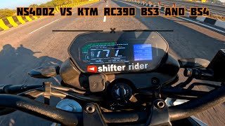 NS400z vs 2 RC 390 BS3 ,RCBS4 AND DUKE 390 ||BATTLE DRAG RACE 🤯🔥