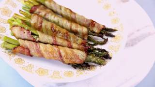 Brown Sugar Bacon Wrapped Asparagus Bunches