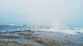 mahboula public beach nice ocean waves