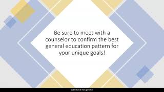 How to Choose a General Education Pattern