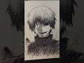 Scribble art of ken Kaneki from tokyo ghoul #shorts #ytshorts #art #anime #scribbles #drawing