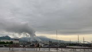 9/15、朝の伯耆富士…今日の予報は曇り時々雨☁️☔️、30度