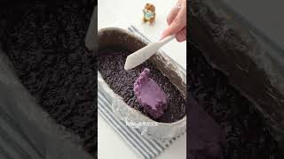 Purple rice and taro cheese brick