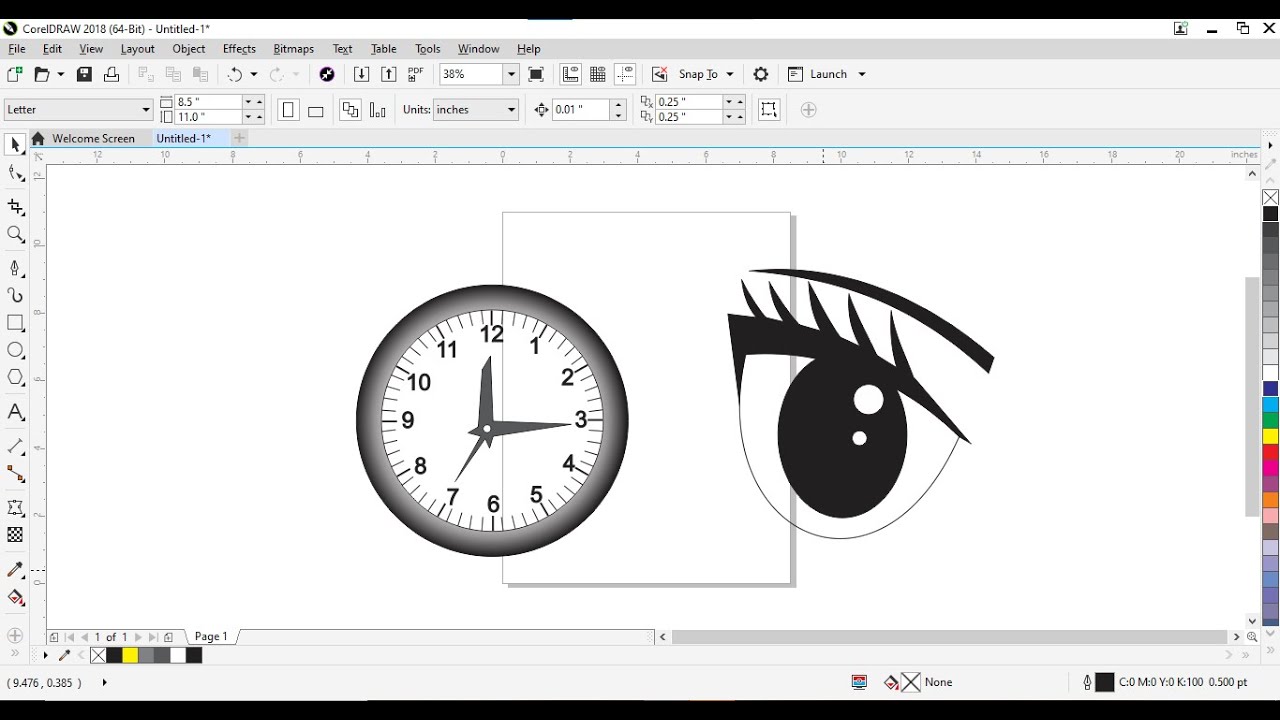 How To Draw Clock In Corel At Natasha Moulton Blog