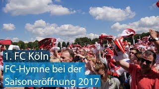 Die FC-Hymne bei der Saisoneröffnung des 1. FC Köln in Köln-Müngersdorf