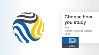 Oxford Brookes Global MBA - Choose How You Study